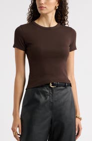 Nordstrom Ribbed Crewneck T-Shirt