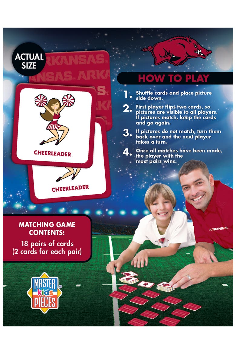 Arkansas Razorbacks Matching Game, Alternate, color, Multicolor