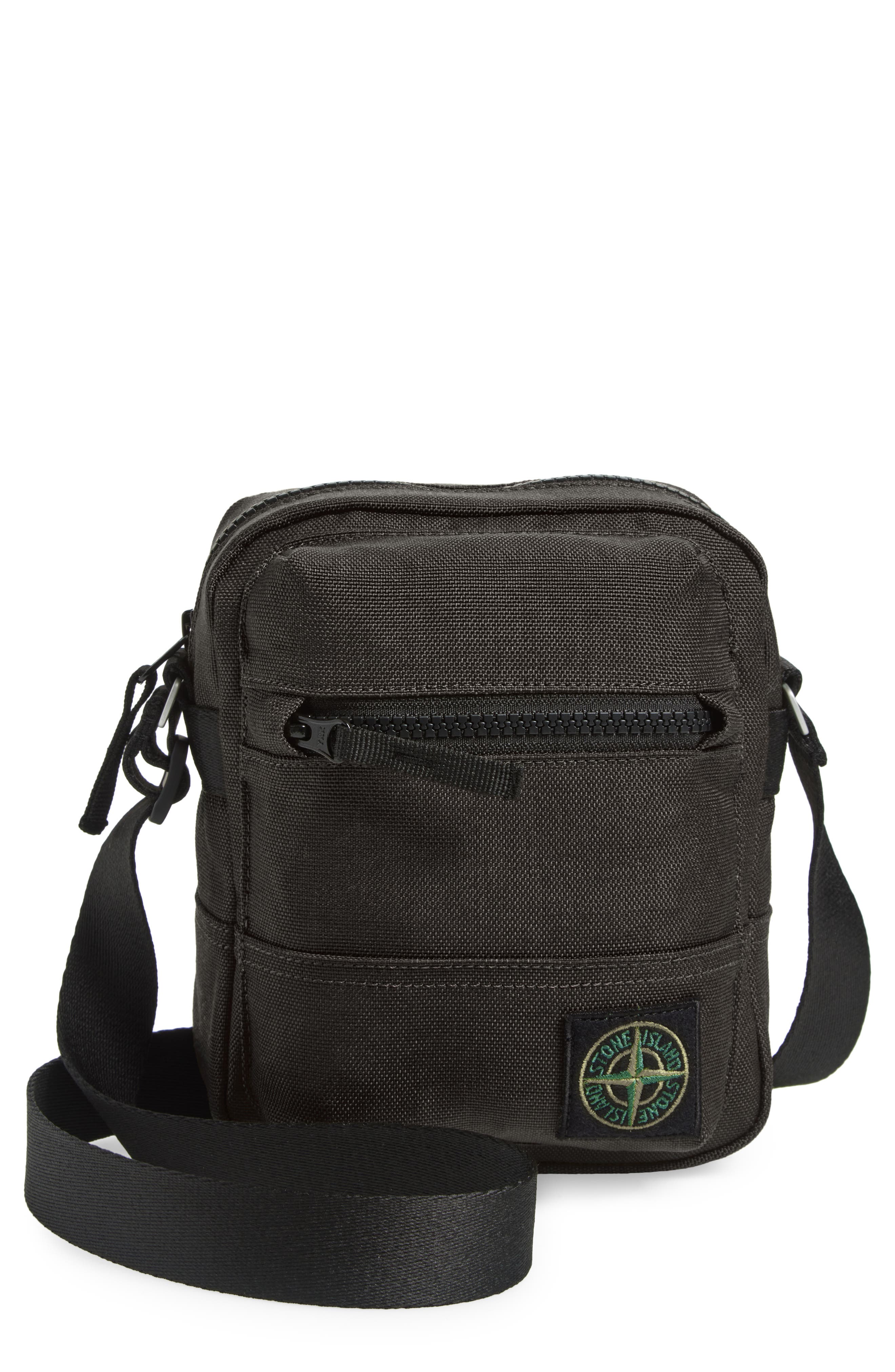 Stone Island Coate Nylon Canvas Crossbody Bag, Main, color, 