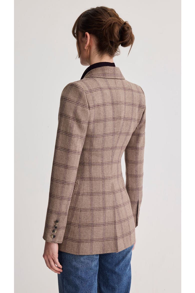 Birkin Blazer, Alternate, color, Greige Windowpane