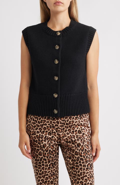 Button-Up Sweater Vest (Regular & Petite)