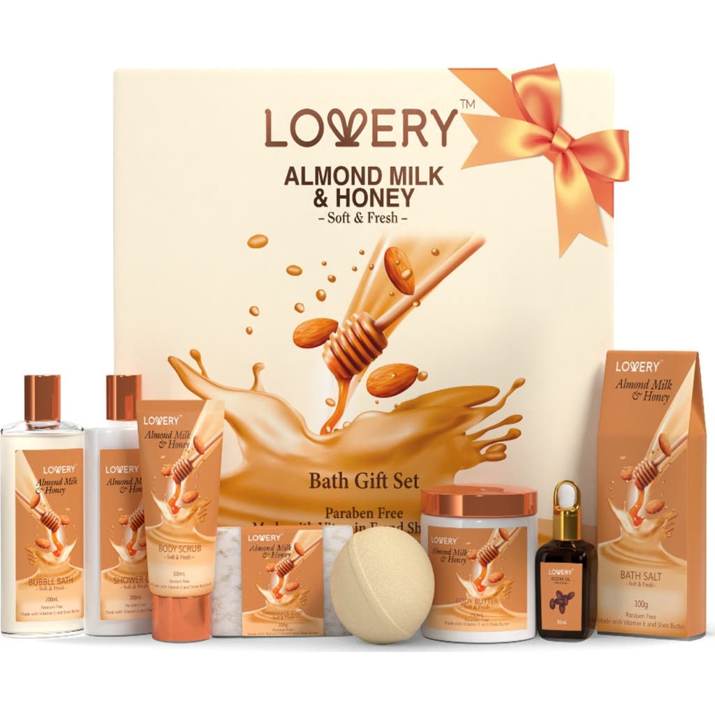 Lovery Almond Milk And Honey Spa Kit, 9 Piece In Nude