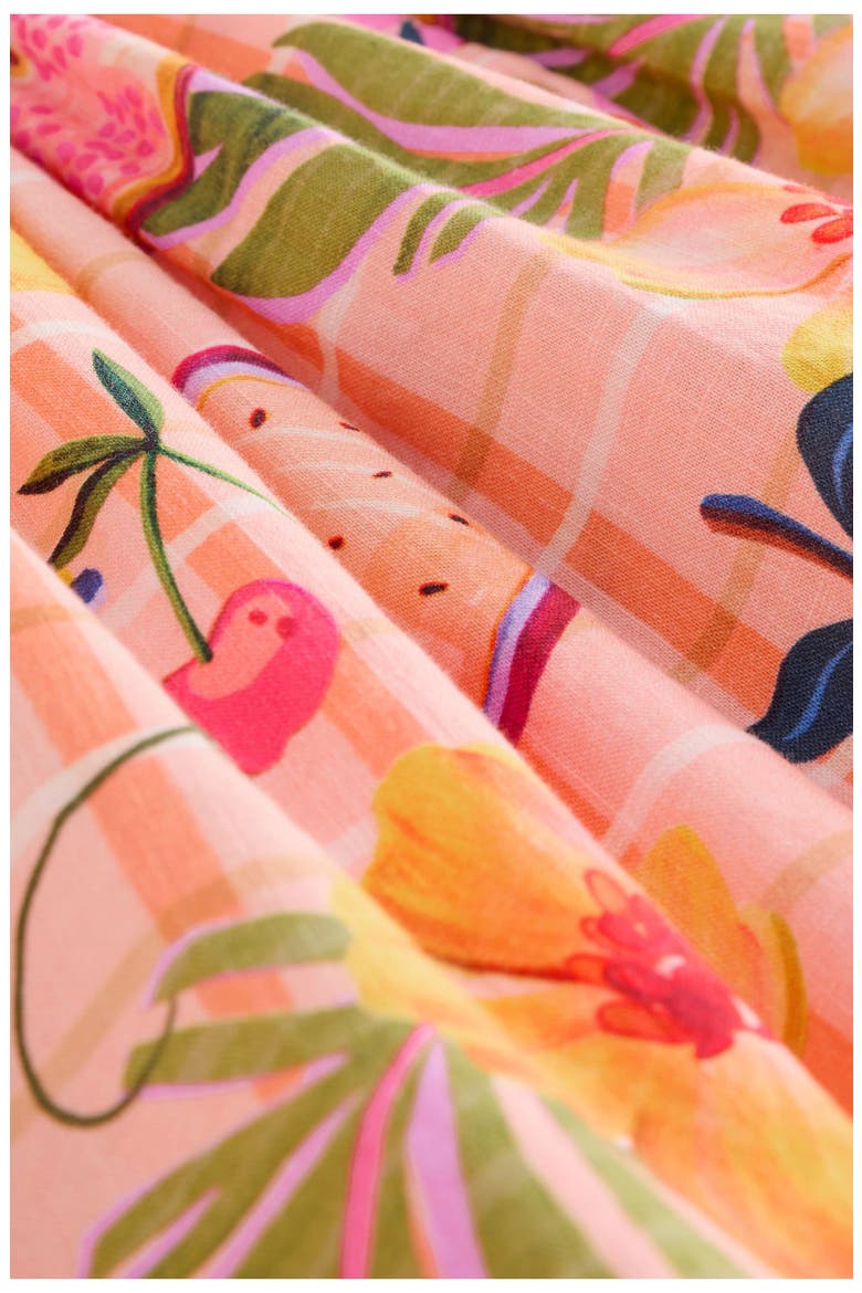 Kids' Fruit Print Cotton Frill Dress, Alternate, color, ORANGE