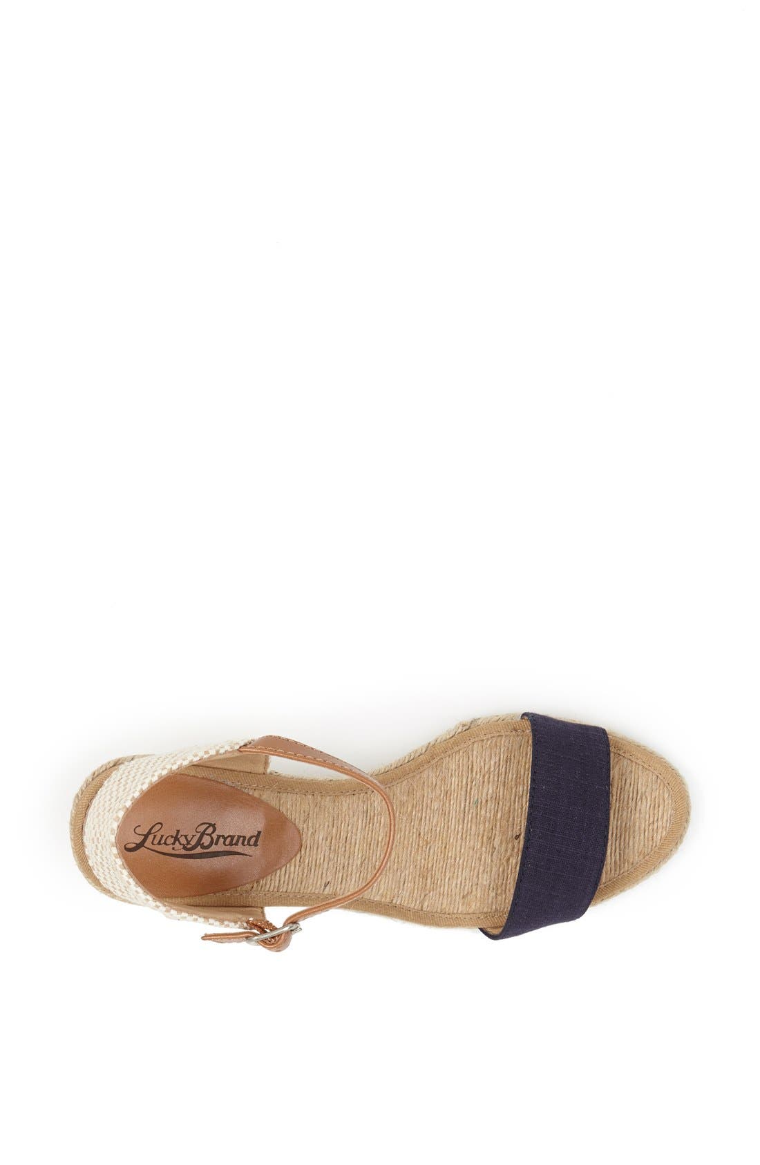'Kavelli' Espadrille Wedge, Alternate, color, MOROCCAN BLUE LINEN