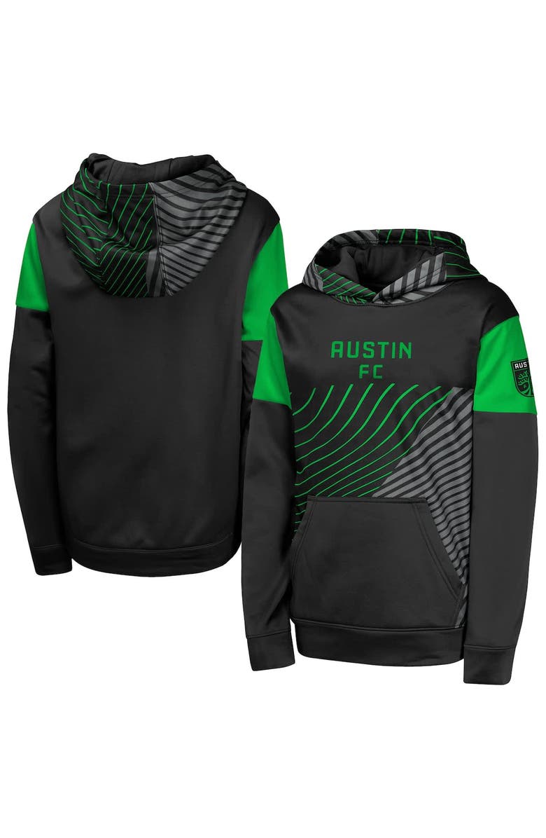 Outerstuff Youth Black Austin FC Unbeatable Pullover Hoodie, Main, color, 