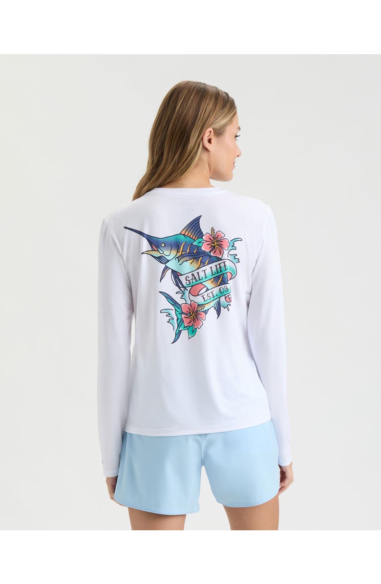 Salt Life High Flyer SLX Performance Long Sleeve Shirt, Alternate, color, White