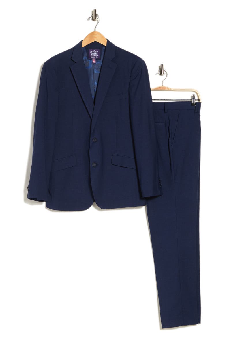 Classic Fit Houndstooth Suit, Alternate, color, BLUE