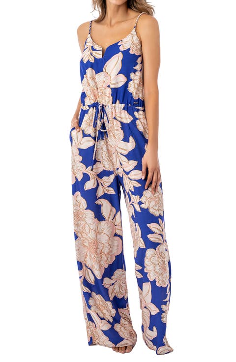 Blue Bouquet Arielle Cover-Up Jumpsuit