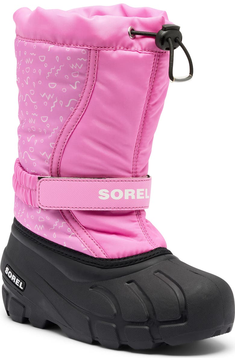 SOREL Kids' Flurry Water Resistant Snow Boot, Main, color, Orchid/ Black