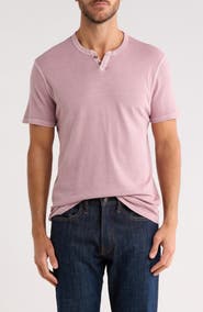 Lucky Brand Burnout Notch Neck T-Shirt