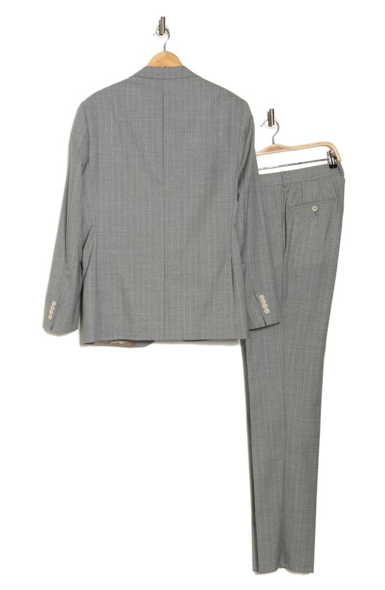 Jack Victor Esprit Pinstripe Gray Wool Suit, Alternate, color, Light Grey