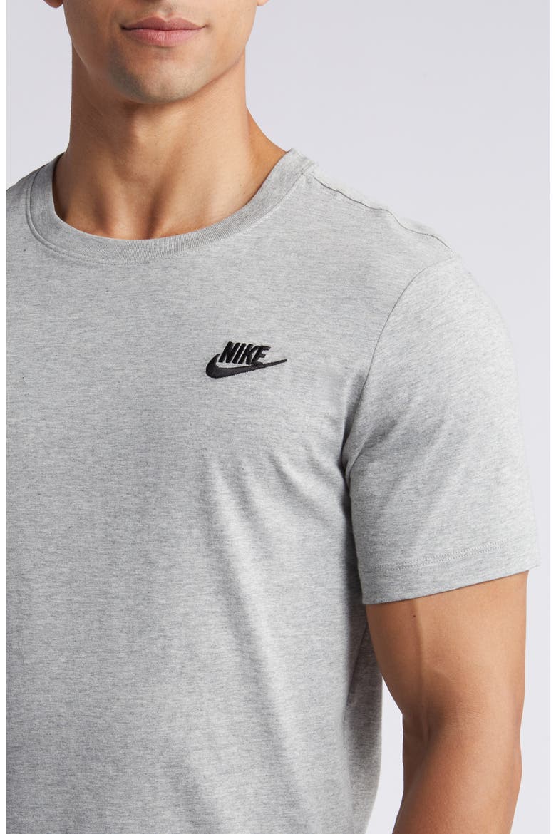 Sportswear Club Crew Neck T-Shirt, Alternate, color, 64 D GR H/BLACK