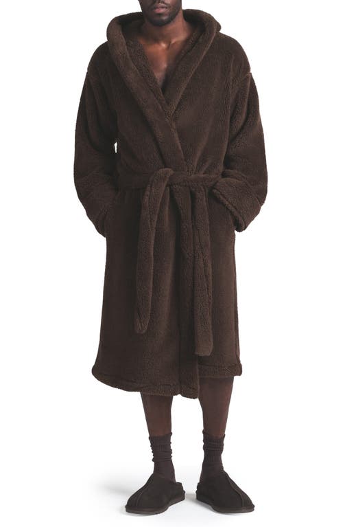 Skims Plush Hotel Robe In Brown