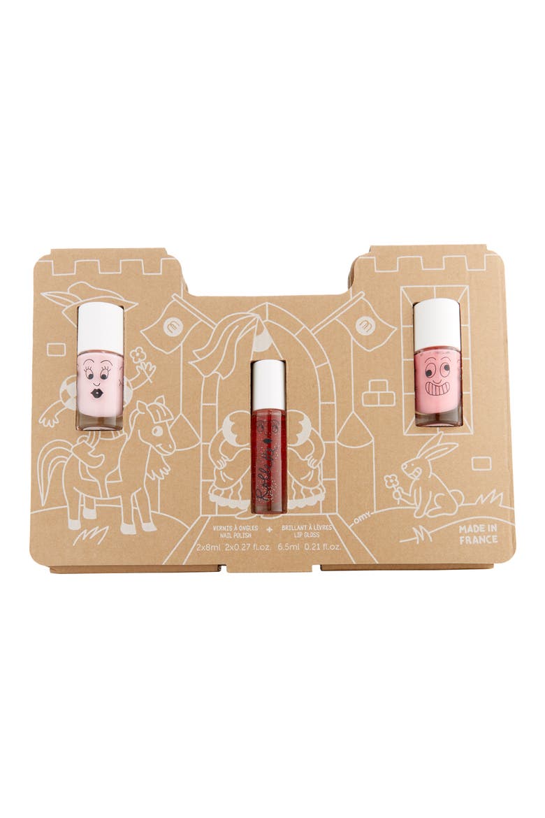 Princess Castle Story Water-Based Nail Polish & Lip Gloss Set, Main, color, ASSORTED