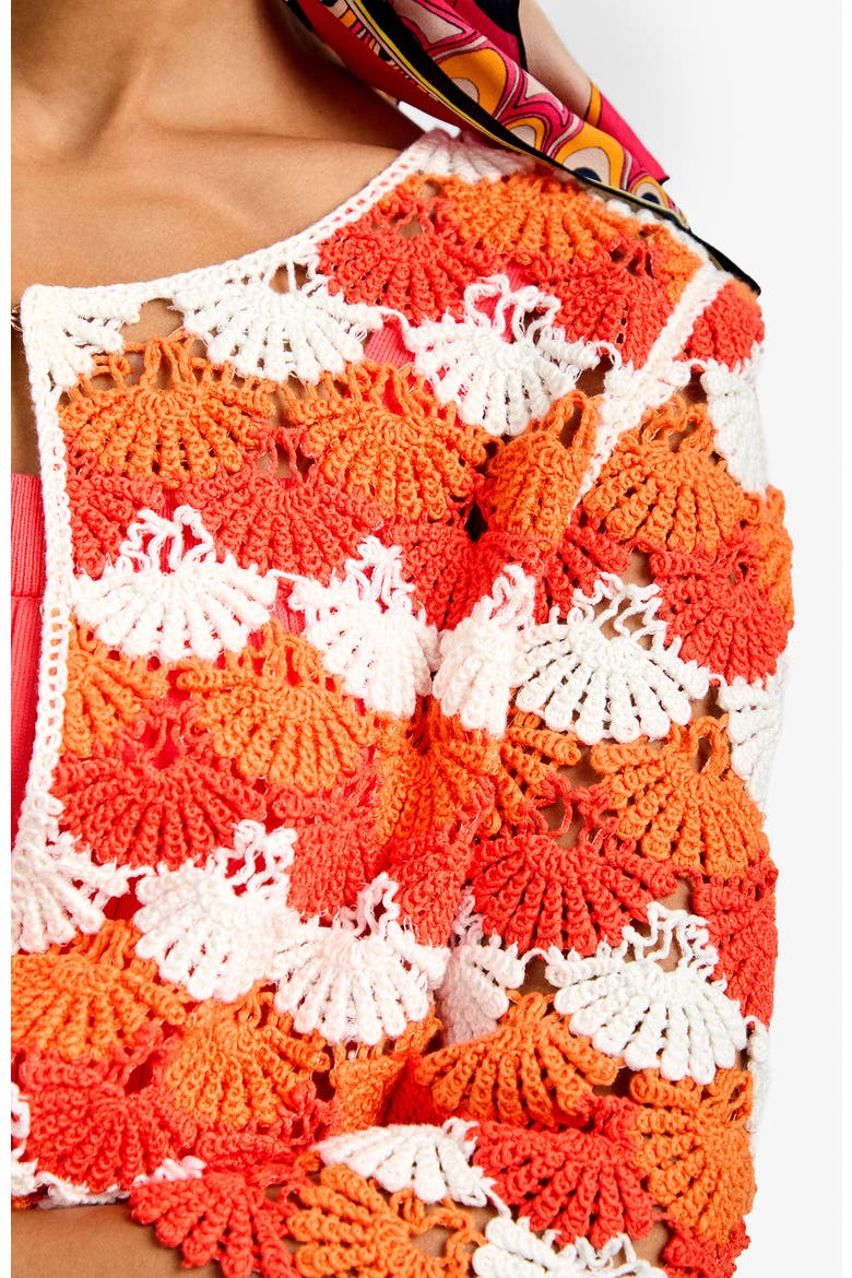 Sofia Cardigan, Alternate, color, Calypso Coral Whitewash
