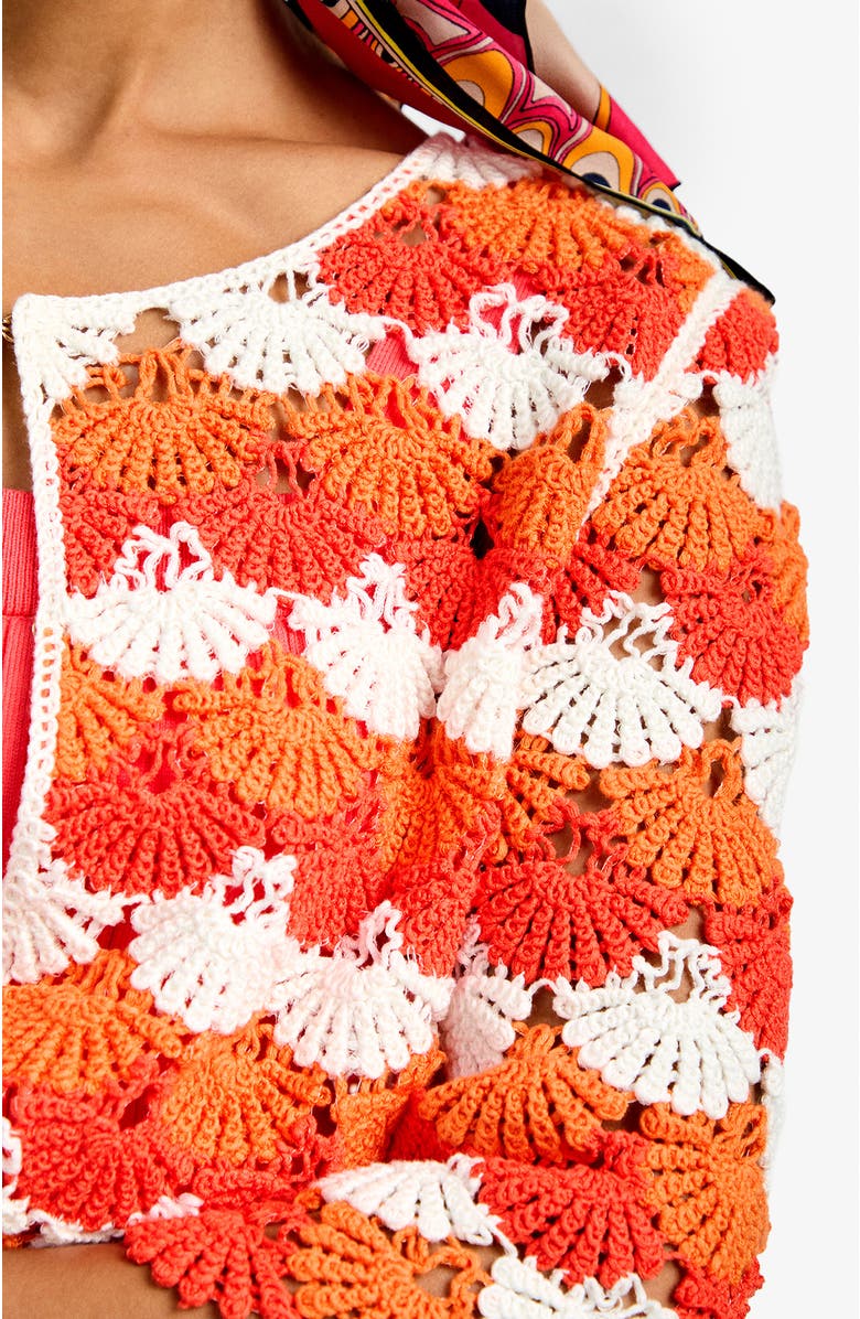 Trina Turk Sofia Cardigan, Alternate, color, Calypso Coral Multi