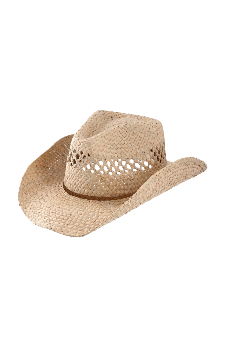 Kanut Sports Antora Men's Straw Western Hat, Main, color, Natural