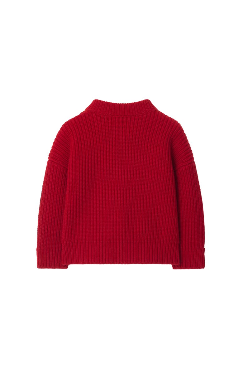 Burberry Check Wool Bomber Jacket, Alternate, color, Poppy Red