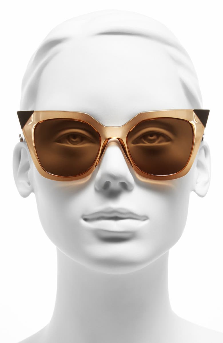 Fendi 52mm Cat Eye Sunglasses, Alternate, color, 