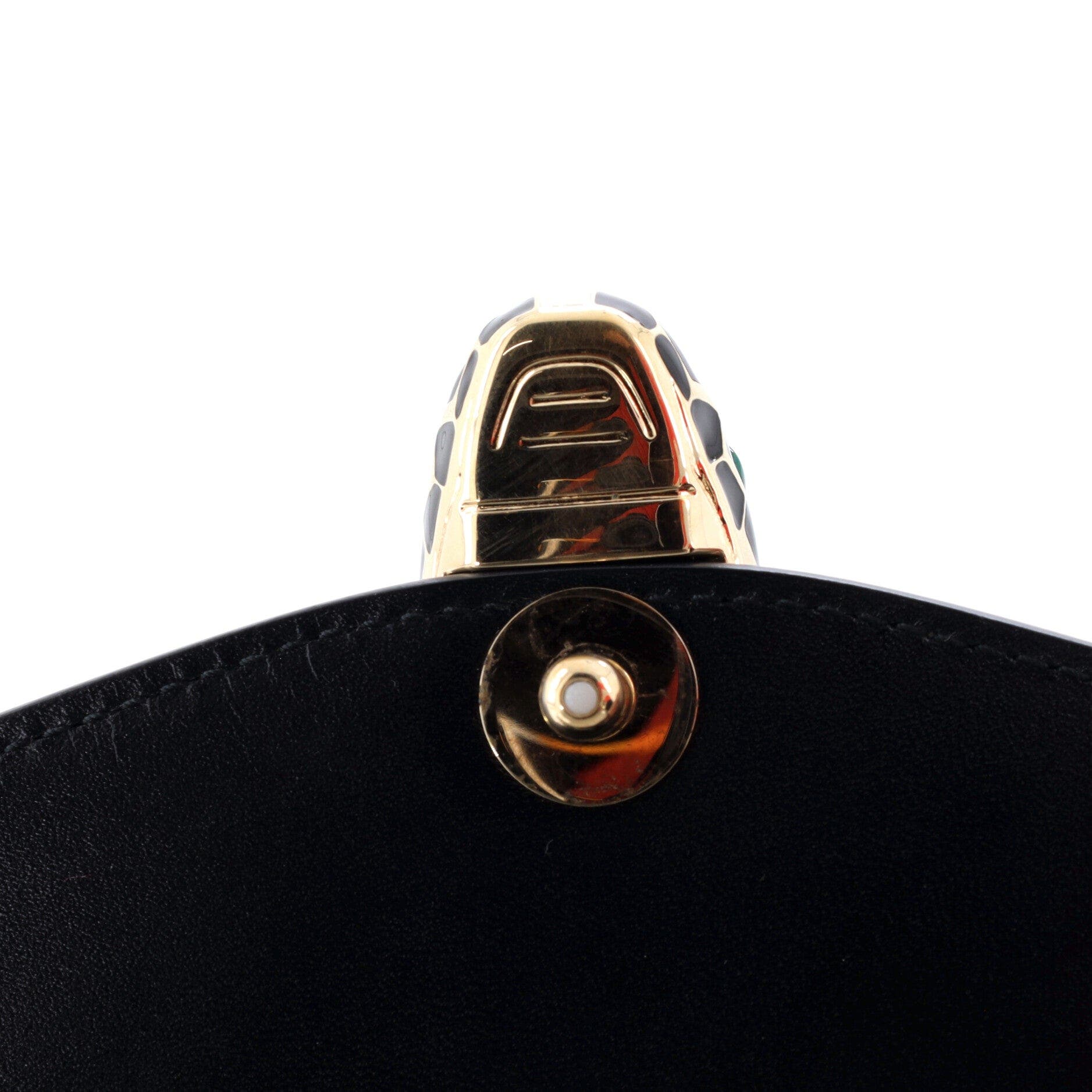 Serpenti Forever Top Handle Bag Patent Small, Alternate, color, Metallic Silver