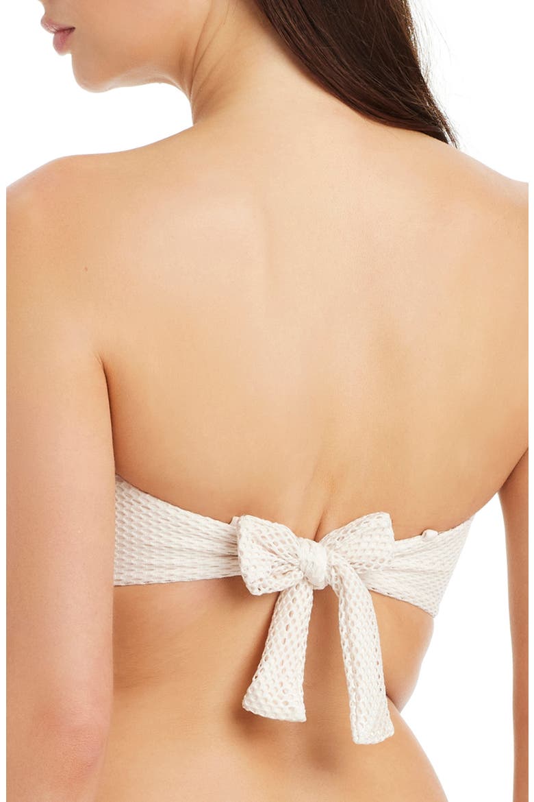 V-Wire Metallic Net Bikini Top, Alternate, color, WHITE GOLD