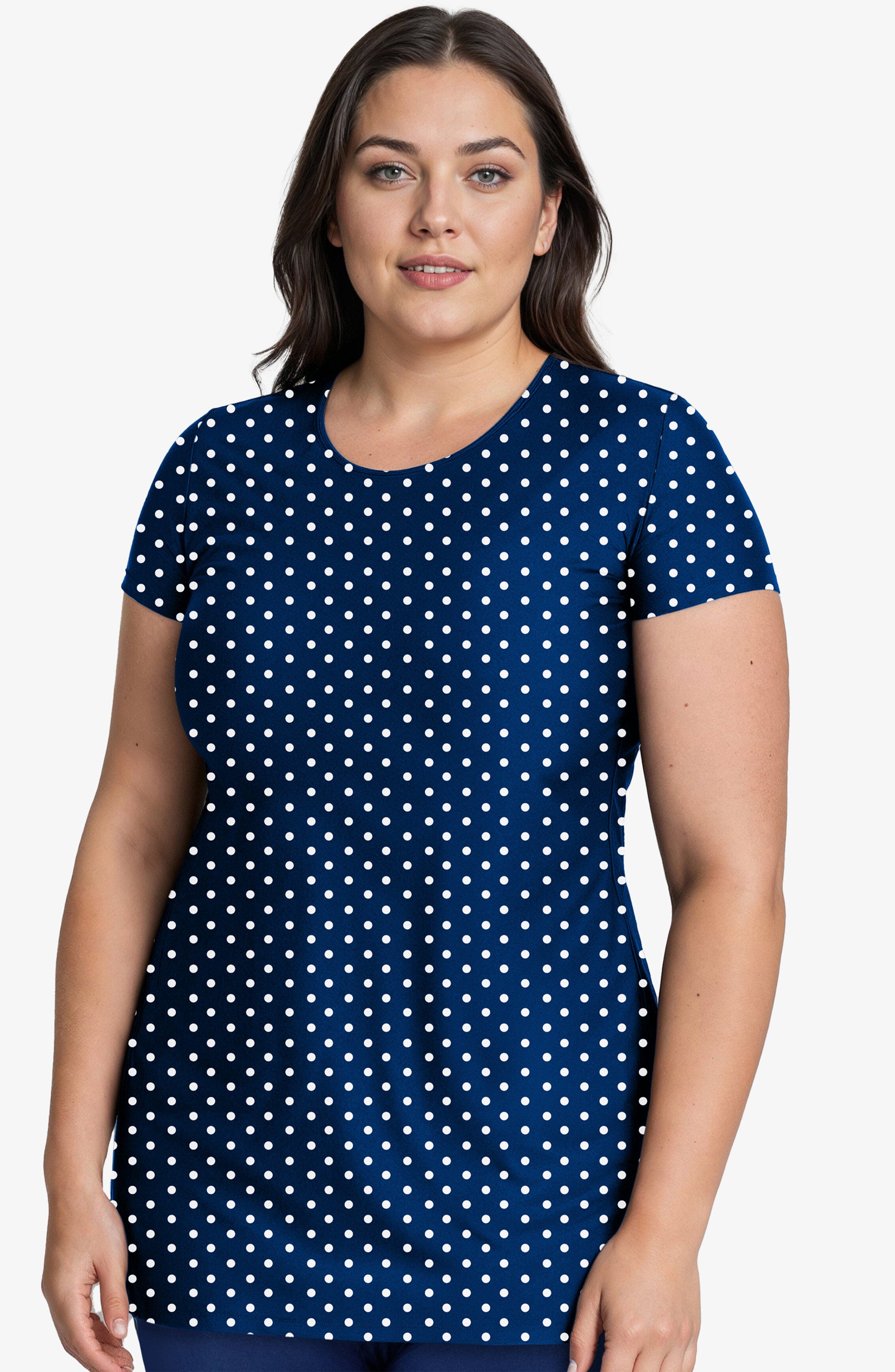 Navy Polka Dot
