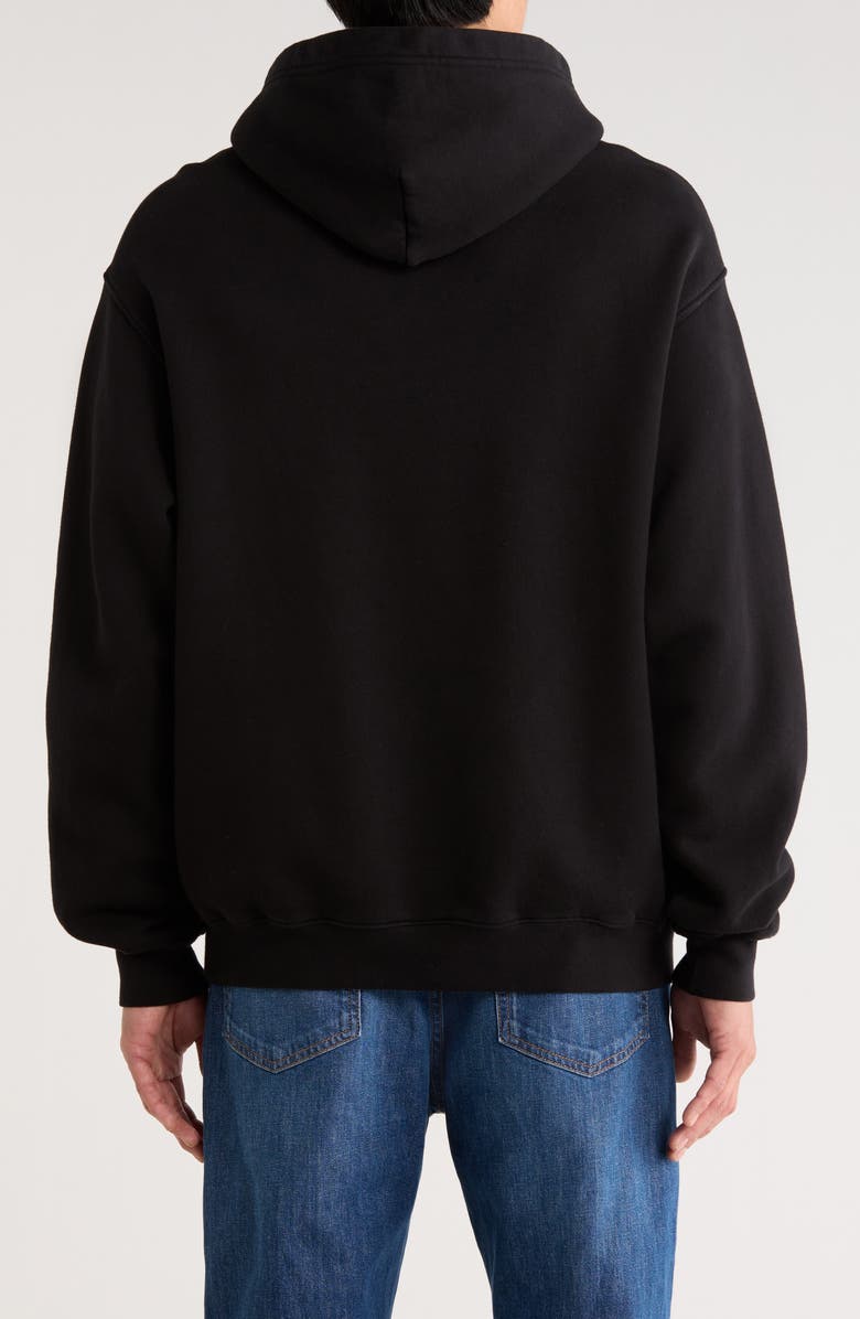 Malbon Golf Fesque Embroidered Lowlands Graphic Hoodie, Alternate, color, Black