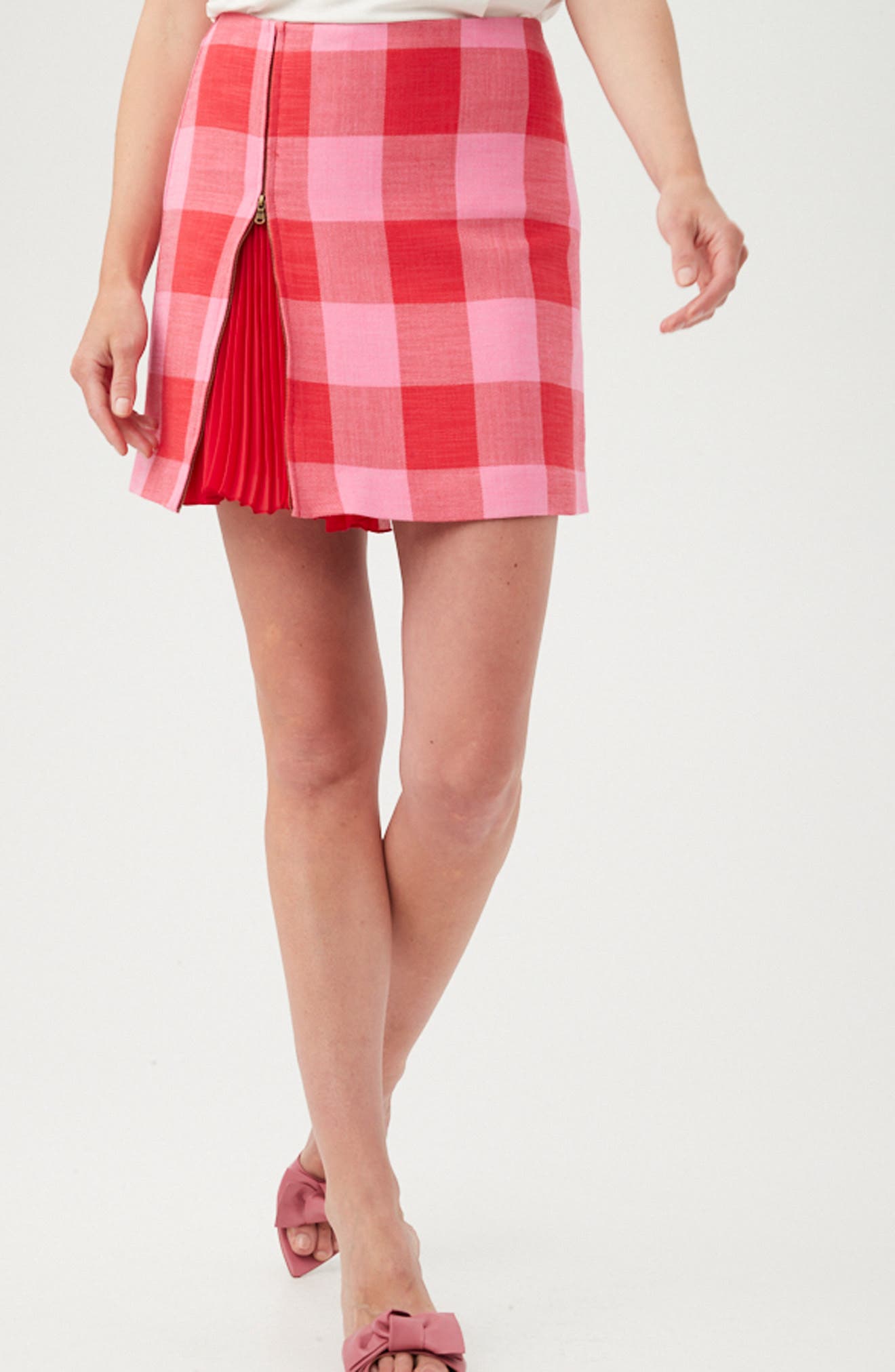 Trina Turk Agapanthus Zip Miniskirt