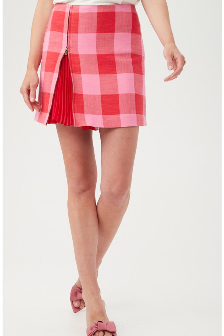 Agapanthus Zip Miniskirt, Main, color, TORCH/ DESERT ROSE