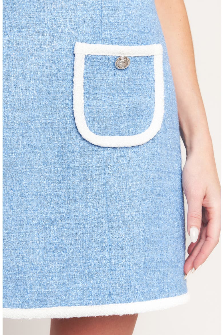 Tweed Minidress, Alternate, color, BLUE