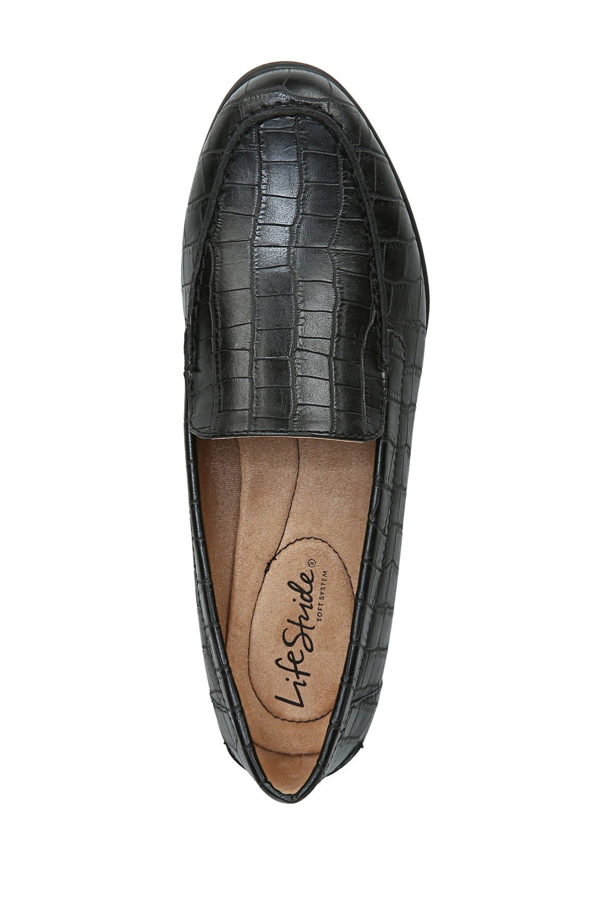 LifeStride Margot Croc Embossed Loafer - Wide Width Available, Alternate, color, 