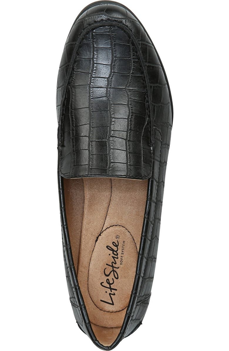 LifeStride Margot Croc Embossed Loafer - Wide Width Available, Alternate, color,