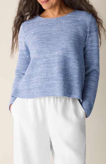 Organic Linen & Cotton Blend Crewneck Sweater