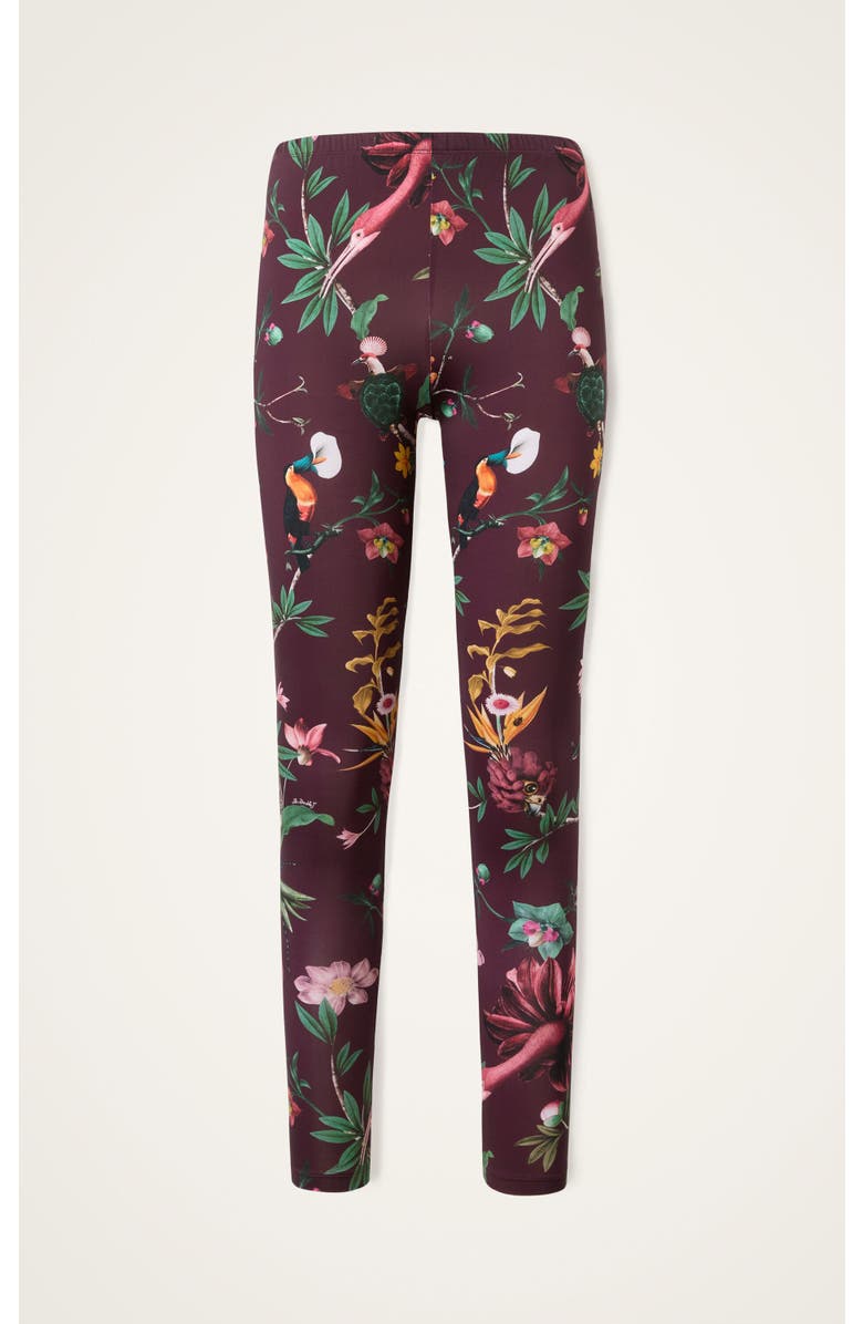La DoubleJ Leggings, Alternate, color, Zooflora Bordeaux