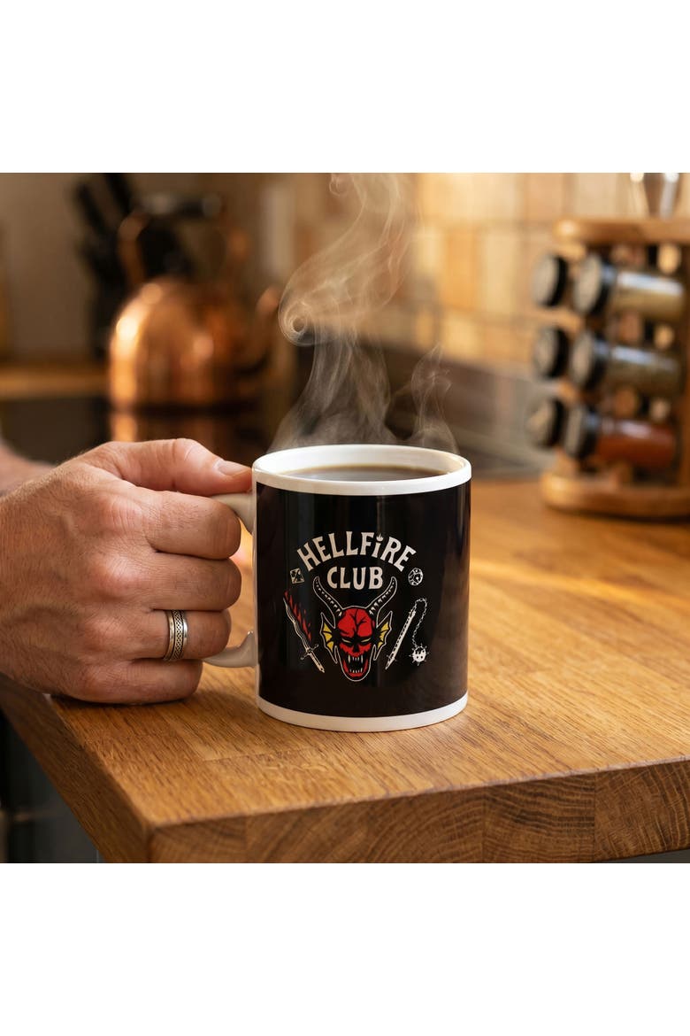 20 oz Stranger Things Hellfire Club Ceramic Mug, Alternate, color, Black