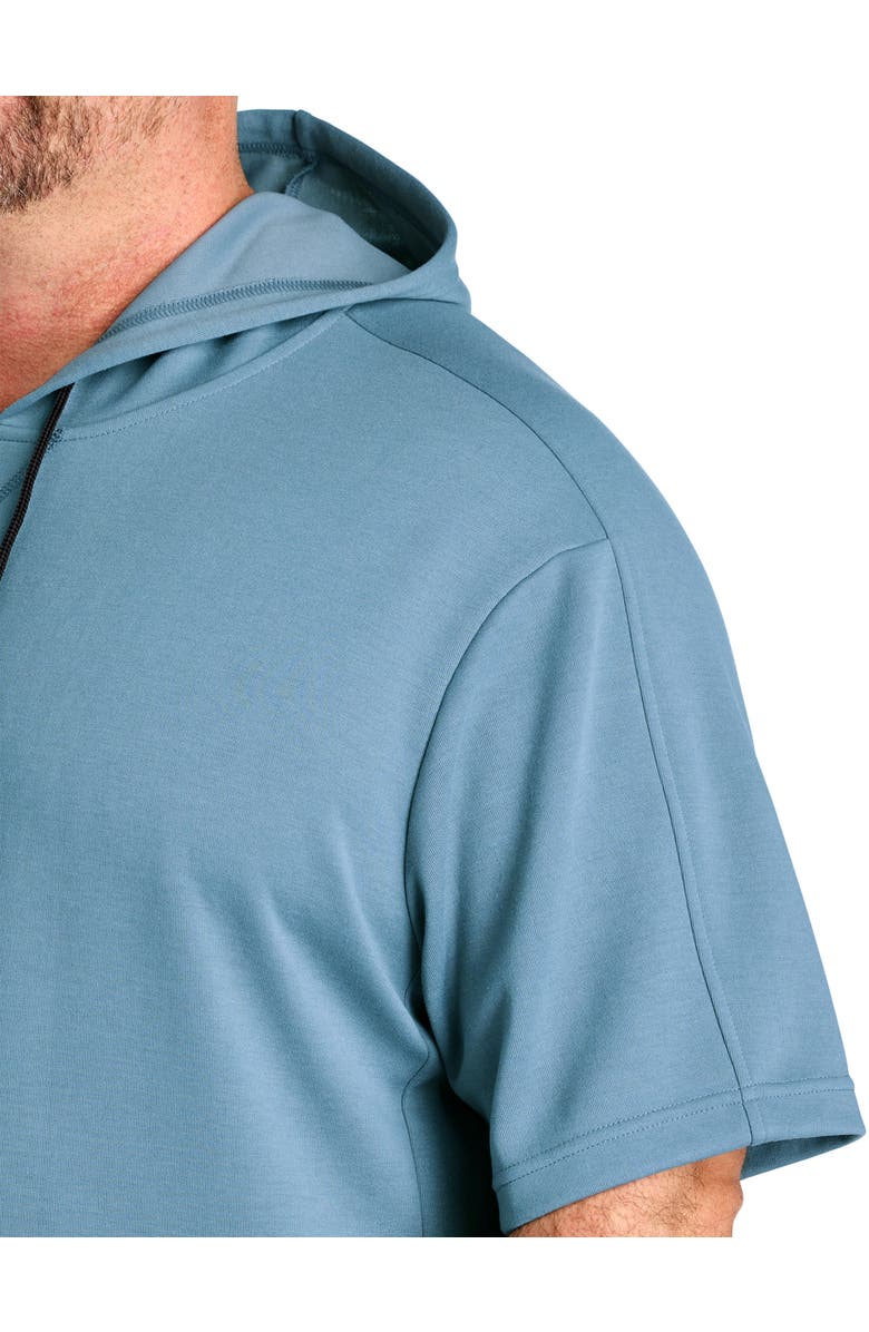 Reebok Big & Tall Supersoft 24/7 Short-Sleeve Hoodie, Alternate, color, Warped Blue