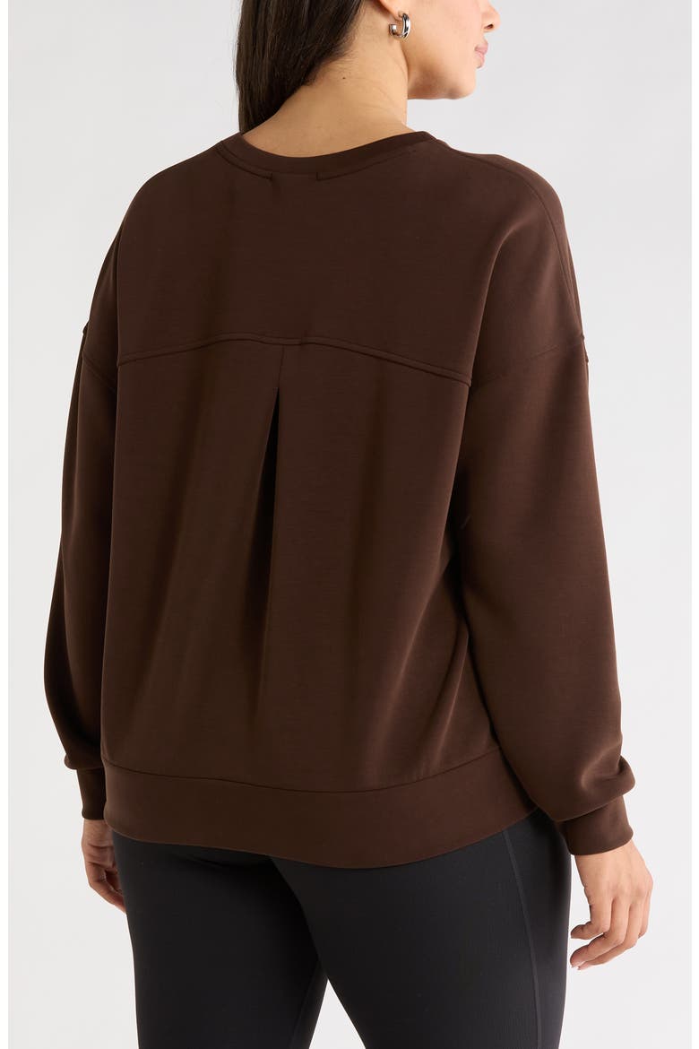 Soft Luxe Boxy Knit Crew Sweatshirt, Alternate, color, BROWN MOLE'