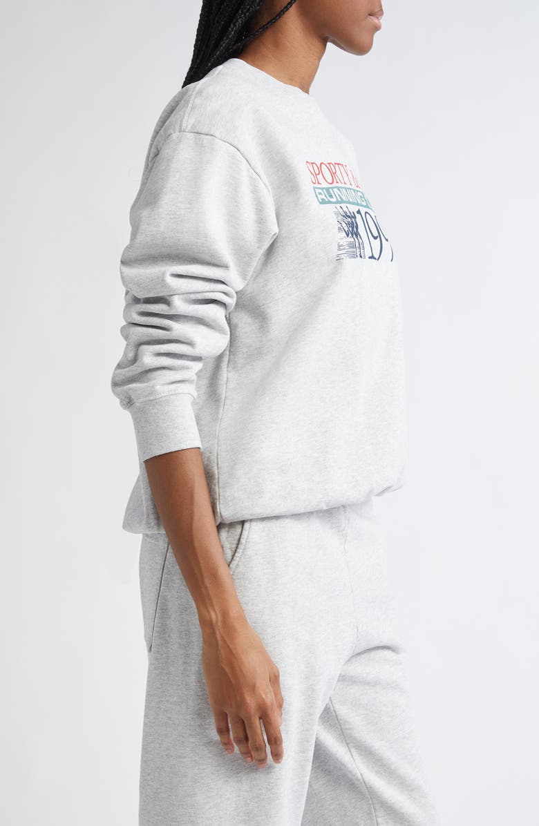 Sporty & Rich Finish Line Crewneck Sweatshirt, Alternate, color, 