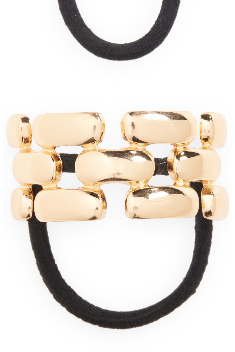 Assorted 3-Pack Hair Ties, Alternate, color, GOLD