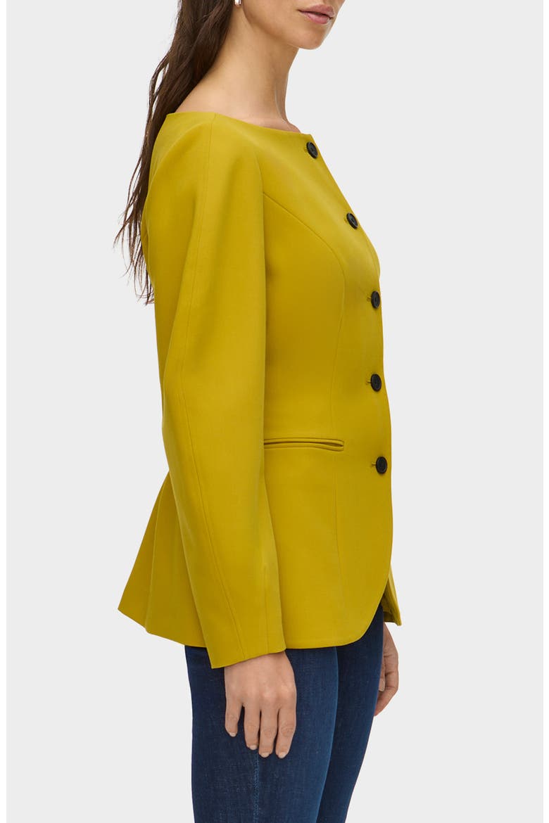 Artemis Barrel Sleeve Jacket, Alternate, color, MUSTARD