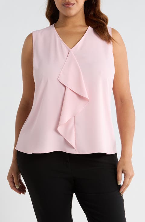 Cascade Ruffle Sleeveless Top