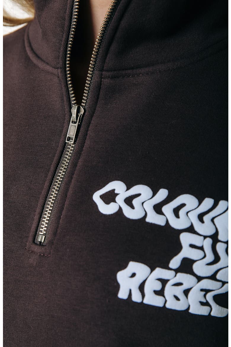 Uni Logo Wave Zip Sweat, Alternate, color, Brown