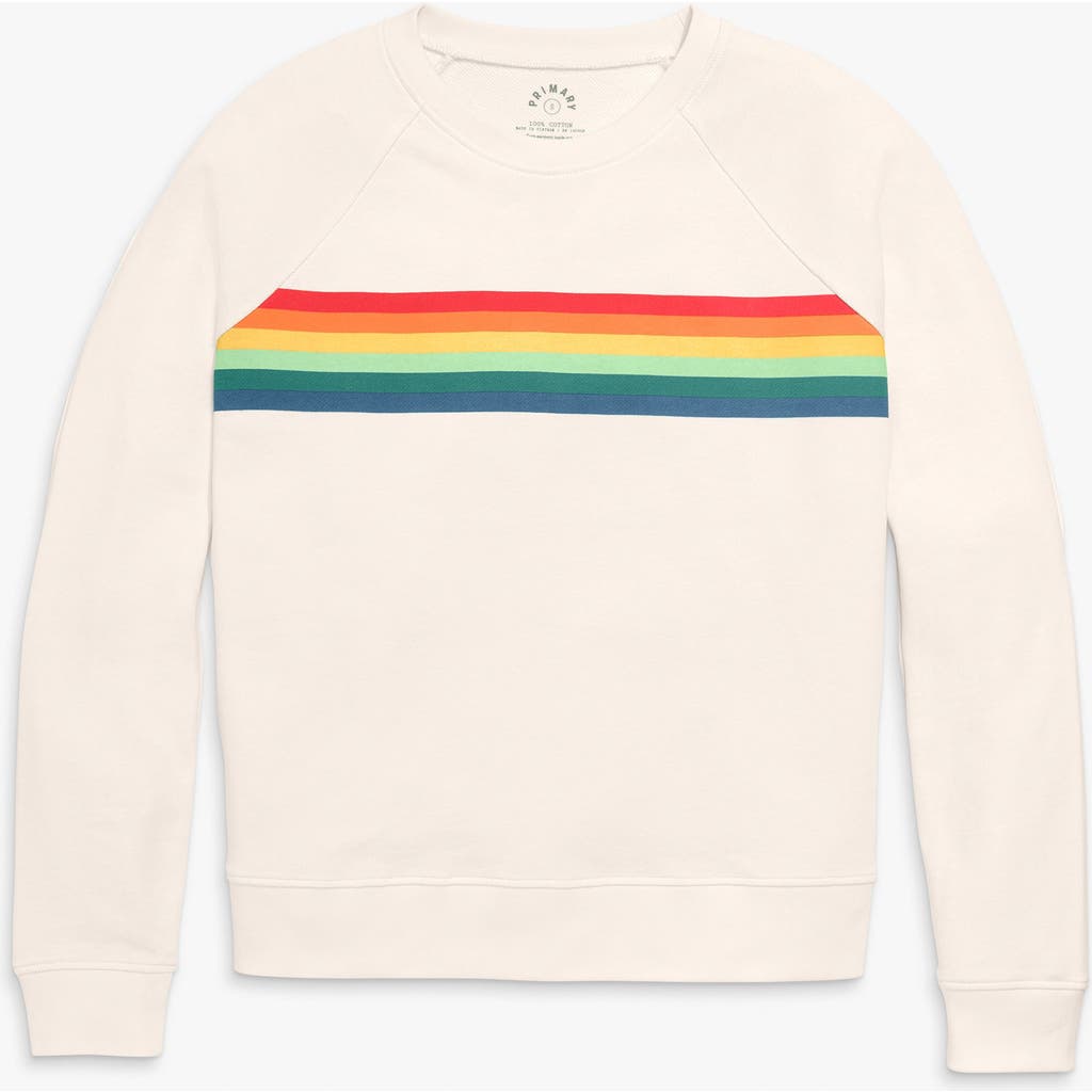 Primary Adult 24/7 Banner Stripe Sweatshirt In Neutral