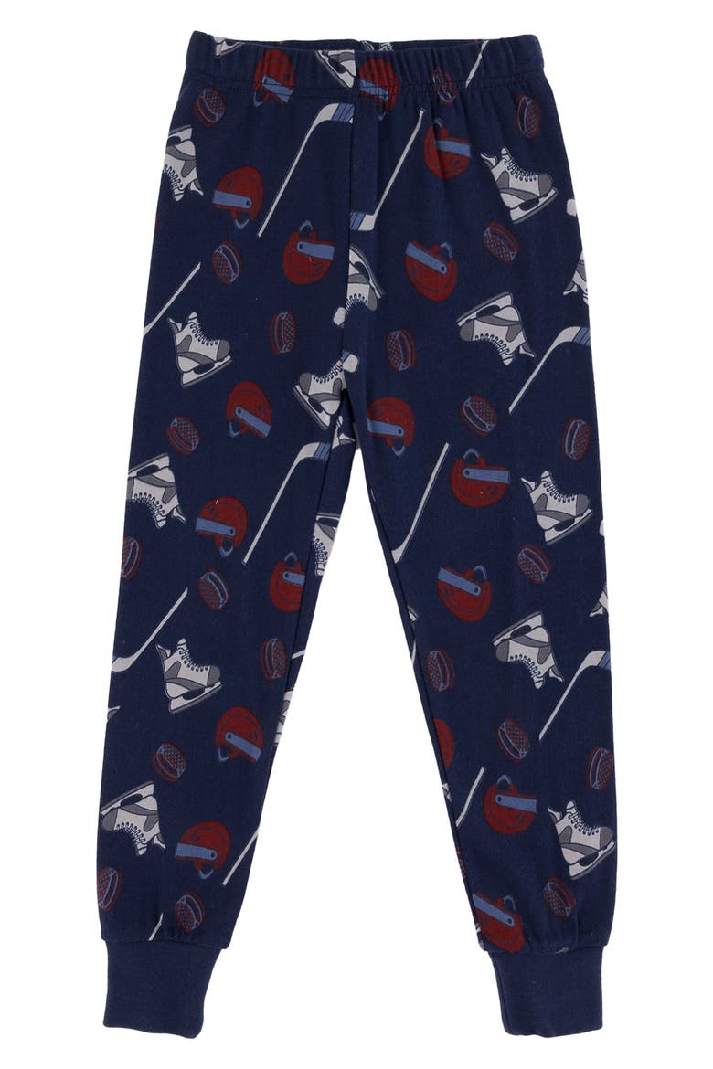 Kids' Hockey Two-Piece Pajama Set, Alternate, color, RED BURGUNDY