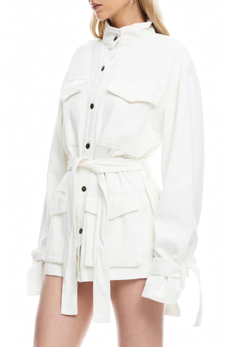 Sweetness Cotton Twill Jacket, Alternate, color, PORCELAIN