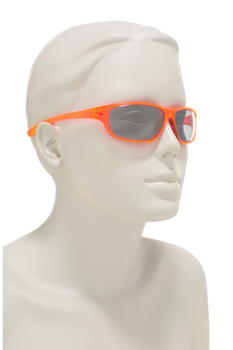 57mm Varsity Wrap Sunglasses, Alternate, color, CRYSTAL HYPER CRIMSON