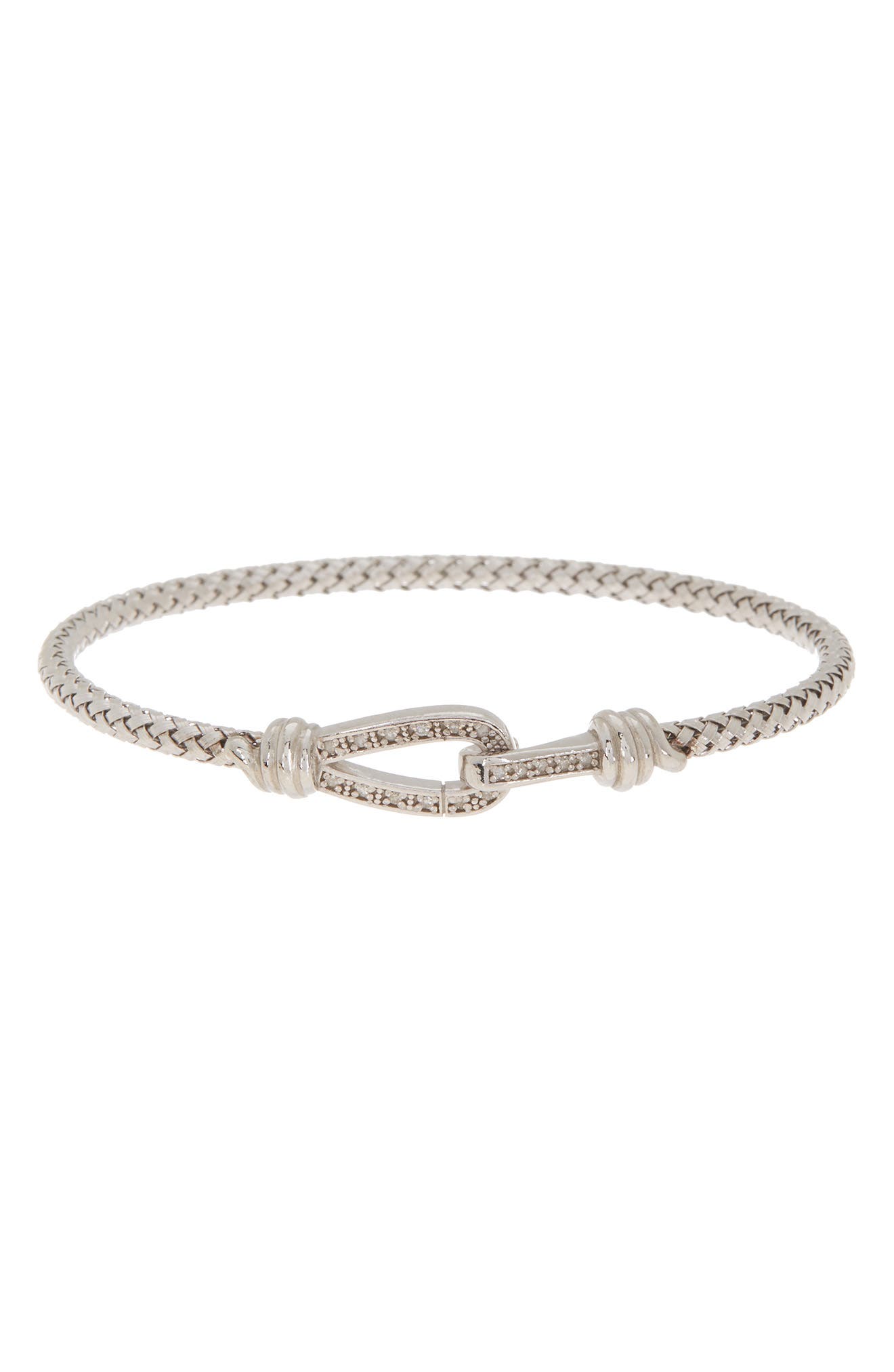 MESHMERISE Diamond Hook and Loop Bangle Bracelet - 0.12 ctw