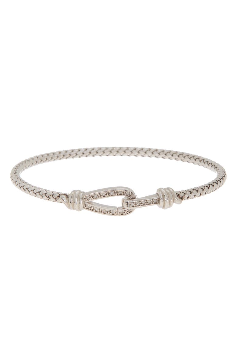 MESHMERISE Diamond Hook and Loop Bangle Bracelet - 0.12 ctw, Main, color, 
