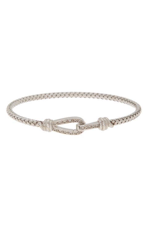 Diamond Hook and Loop Bangle Bracelet - 0.12 ctw