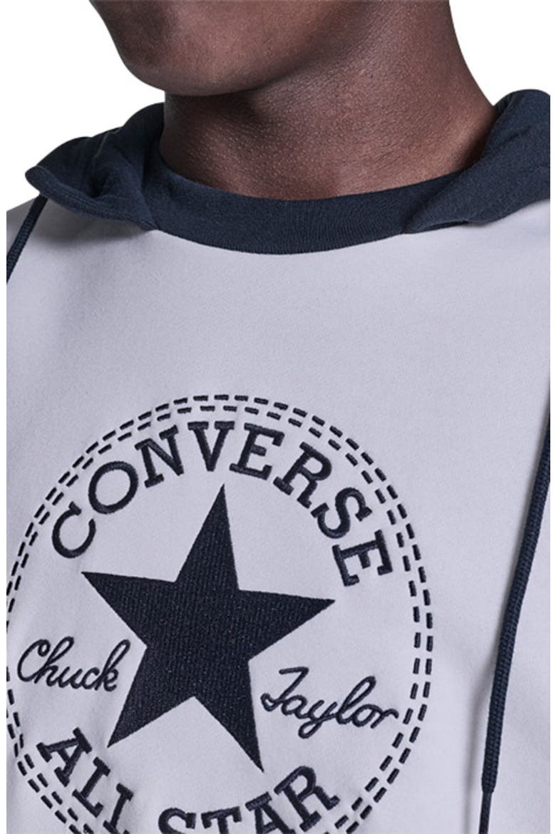 Chuck Taylor Patch Two-Tone Hoodie, Alternate, color, CONVERSE EGRET